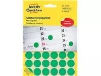 Een Etiket Avery Zweckform 3376 rond 18mm 1056stuks groen koop je bij Totaal Kantoor Goeree