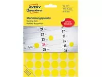 Een Etiket Avery Zweckform 3377 rond 18mm 1056stuks geel koop je bij Totaal Kantoor Goeree