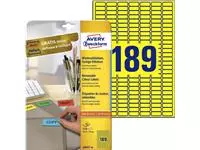 Een Etiket Avery Zweckform L6037-20 25.4x10mm geel 3780stuks koop je bij EconOffice