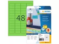 Een Etiket HERMA 4369 45.7x21.2mm verwijderbaar groen 960stuks koop je bij EconOffice