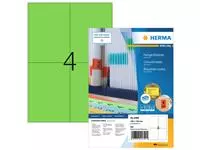 Een Etiket HERMA 4399 105x148mm A6 groen 400stuks koop je bij EconOffice