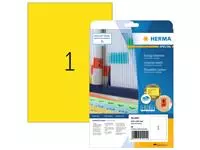 Etiket HERMA 4421 210x297mm verwijderbaar A4 geel 20stuks