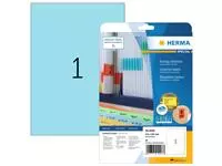 Een Etiket HERMA 4423 210x297mm A4 verwijderbaar blauw 20stuks koop je bij Van Leeuwen Boeken- en kantoorartikelen
