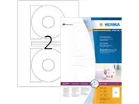 Een Etiket HERMA 4471 CD 116mm wit opaqua 200stuks koop je bij KantoorProfi België BV