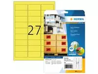 Een Etiket HERMA 5140 63.5x29.6mm neongeel 540stuks koop je bij EconOffice
