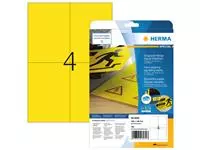 Een Etiket HERMA 8032 105x148mm weerbestendig geel 100stuks koop je bij KantoorProfi België BV