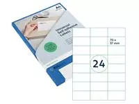 Een Etiket Rillprint 70x37mm mat transparant 600 etiketten koop je bij KantoorProfi België BV