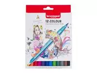 Een Fineliner Brush pen Bruynzeel Creatives set 12 kleuren koop je bij KantoorProfi België BV