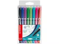 Fineliner STABILO Sensor 189/8 fijn assorti etui à 8 stuks