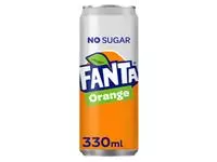 Een Frisdrank Fanta orange zero blik 330ml koop je bij Van Leeuwen Boeken- en kantoorartikelen
