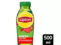 Een Frisdrank Lipton Ice Tea green strawberry petfles 500ml koop je bij Totaal Kantoor Goeree