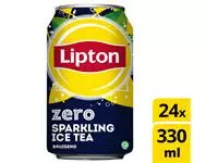 Een Frisdrank Lipton Ice Tea sparkling zero blik 330ml koop je bij Totaal Kantoor Goeree
