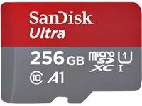 Een Geheugenkaart Sandisk MicroSDXC Ultra 256GB (150mb/s C10 - SDA UHS-I) koop je bij EconOffice