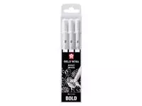 Een Gelschrijver Sakura Gelly Roll 08 medium 0.4mm set à 3 stuks wit koop je bij Van Leeuwen Boeken- en kantoorartikelen