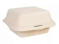 Een Hamburgerbox IEZZY Maxi IP suikerriet beige 50 stuks koop je bij EconOffice