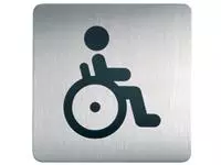 Infobord pictogram Durable 4959 vierkant WC invalide 150mm