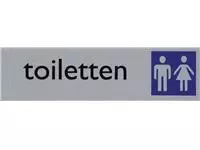 Een Infobord pictogram toiletten dames/heren 165x44mm koop je bij Van Leeuwen Boeken- en kantoorartikelen