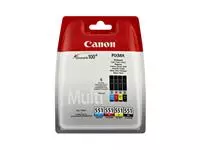 Inktcartridge Canon CLI-551 zwart + 3 kleuren