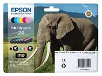 Een Inktcartridge Epson 24 T2428 foto HD zwart + 5 kleuren koop je bij Goedkope Kantoorbenodigdheden