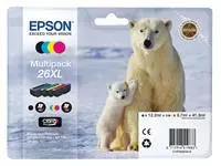 Een Inktcartridge Epson 26XL T2636 zwart + 3 kleuren koop je bij Van Hoye Kantoor BV