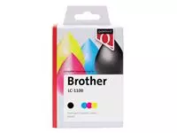 Een Inktcartridge Quantore alternatief tbv Brother LC-1100 zwart + 3 kleuren koop je bij Van Hoye Kantoor BV