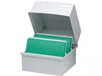 Een Kaartenbak Exacompta 240x238x187mm kunststof grijs koop je bij EconOffice