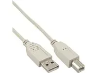 Een Kabel InLine USB-A USB-B 2.0 M 3 meter beige koop je bij MV Kantoortechniek B.V.