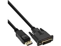 Kabel inLine Displayport DVI 24+1 M/M 2 meter zwart