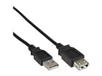 Een Kabel inLine verlengkabel USB-A 2.0 M/V 1,8 meter zwart koop je bij L&amp;N Partners voor Partners B.V.