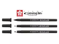 Een Kalligrafiepennen set Sakura Pigma 3 breedtes zwart koop je bij EconOffice