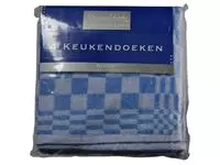 Een Keukendoek Felicia katoen blauw/wit 50x50cm 4 stuks koop je bij Alles voor uw kantoor