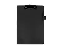 Een Klembord Quantore A4 staand PVC zwart met 100mm klem + penlus koop je bij EconOffice