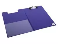 Een Klembordmap Quantore A4 staand PVC blauw met 100mm klem + penlus koop je bij Goedkope Kantoorbenodigdheden