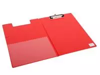 Een Klembordmap Quantore A4 staand PVC rood met 100mm klem + penlus koop je bij L&amp;N Partners voor Partners B.V.