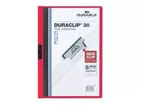 Een Klemmap Durable Duraclip A4 3mm 30 vellen rood koop je bij Kantoorvakhandel van der Heijde