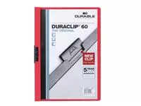 Een Klemmap Durable Duraclip A4 6mm 60 vellen rood koop je bij EconOffice