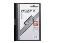 Een Klemmap Durable Duraclip A4 6mm 60 vellen zwart koop je bij Goedkope Kantoorbenodigdheden
