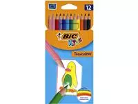 Een Kleurpotloden BicKids Tropicolors assorti blister à 12 stuks koop je bij Van Leeuwen Boeken- en kantoorartikelen