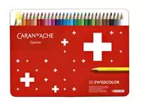 Een Kleurpotloden Caran d&#39;Ache Swisscolor 30stuks ass koop je bij Van Leeuwen Boeken- en kantoorartikelen