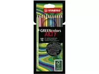 Een Kleurpotloden STABILO 6019 GREENcolors Arty assorti etui à 12 stuks koop je bij Van Hoye Kantoor BV