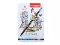 Een Kleurpotlood Bruynzeel 12 stuks metallic kleuren koop je bij Van Leeuwen Boeken- en kantoorartikelen