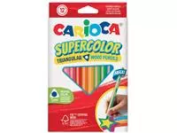 Een Kleurpotlood Carioca Supercolor Triangular set à 12 kleuren koop je bij Van Hoye Kantoor BV