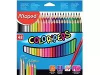 Een Kleurpotlood Maped Color&#39;Peps set á 48 kleuren koop je bij Van Leeuwen Boeken- en kantoorartikelen