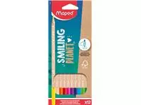 Een Crayon de couleur Maped Smiling Planet boîte de 12 couleurs koop je bij QuickOffice BV