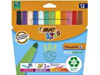 Een Kleurstift BicKids Visacolor XL Ecolutions assorti etui á 12 stuks koop je bij EconOffice