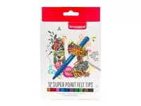 Een Kleurstift Bruynzeel Teens Superpoint set à 12 kleuren koop je bij EconOffice