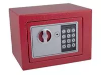 Een Kluis Pavo mini elektronisch 230x170x170mm rood koop je bij KantoorProfi België BV