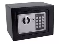 Een Kluis Pavo mini elektronisch 230x170x170mm zwart koop je bij Van Leeuwen Boeken- en kantoorartikelen