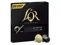 Een Koffiecups L&#39;Or espresso Ristretto 20 stuks koop je bij MV Kantoortechniek B.V.