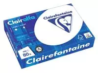 Een Kopieerpapier Clairefontaine Clairalfa A4 80gr wit 500vel koop je bij Goedkope Kantoorbenodigdheden